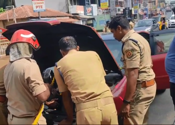 ഹോം ഗാർഡിന്റെ സമയോചിതമായ ഇടപെടൽ; അപകടം ഒഴിവായി